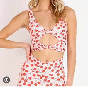 Beach Riot Cherry Print Dotty Set
